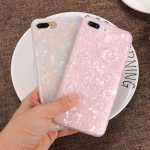 Wholesale iPhone 8 Plus / 7 Plus IMD Dream Marble Fashion Case (Rose Pink)